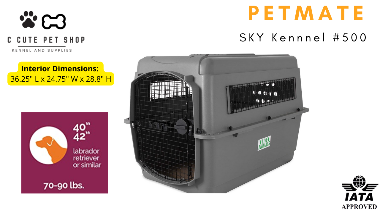 กรงใส่สุนัข สัตว์เลี้ยงสำหรับเดินทางขึ้นเครื่อง Petmate Sky Kennel#500 IATA Approved Made in USA ราคา 15,900 บาท*ส่งฟรี