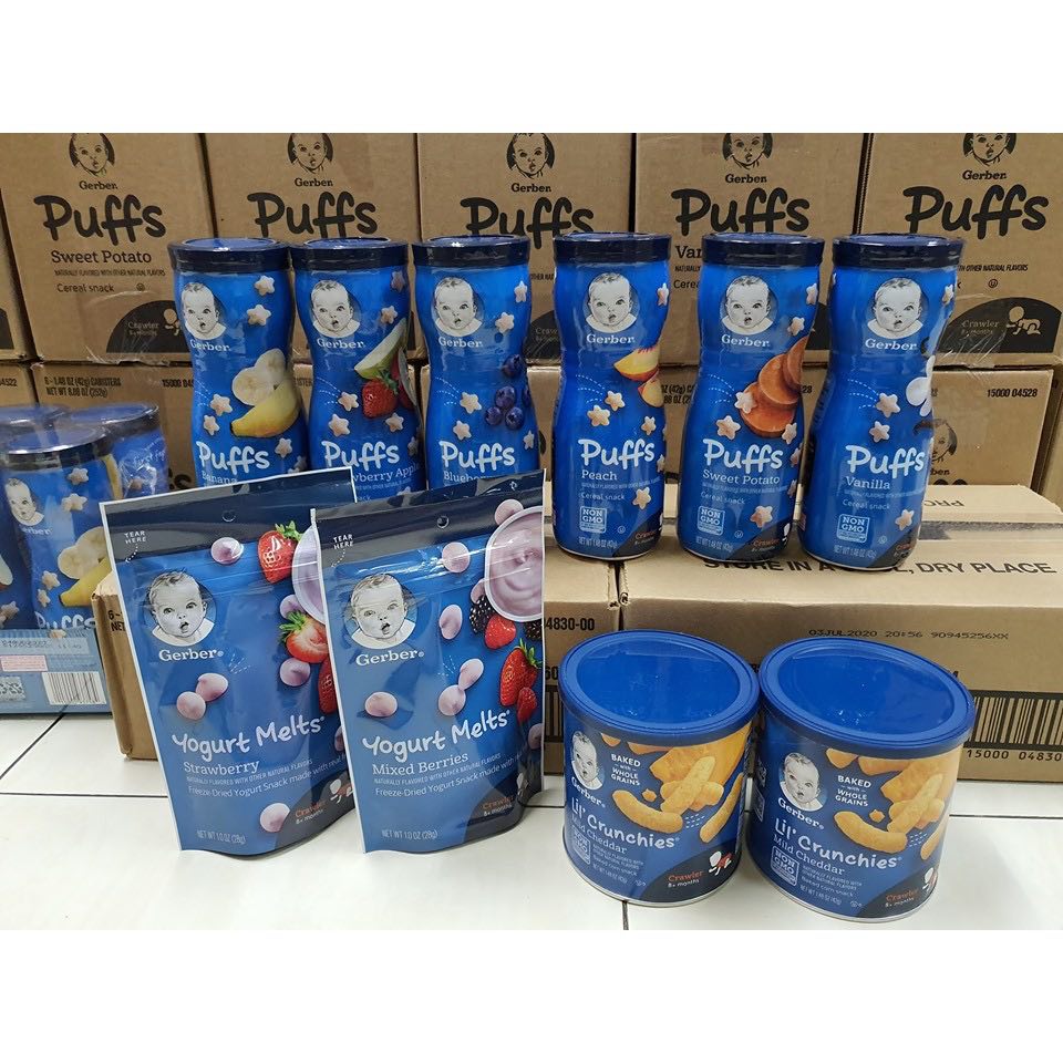🇺🇸 Gerber ขนมสำหรับเด็ก ขนมรูปดาว พร้อมส่ง สินค้าของแท้ นำเข้าจาก USA