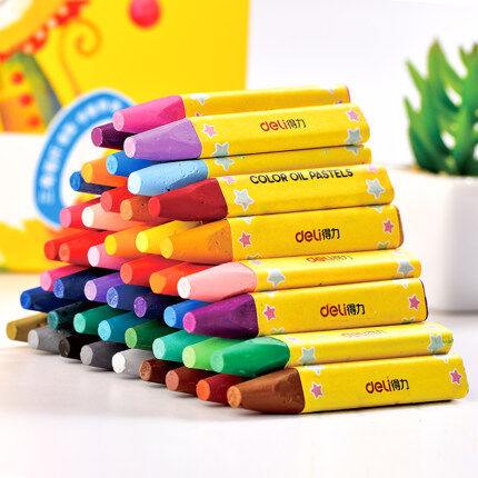 Deli crayons 12, 24, and 36 color，safe and non-toxic, can be washed  ดินสอสีสำเร็จรูป 12, 24 และ 36 สีสำหรับเด็กปลอดภัยไร้สารพิษล้างได้ชุดดินสอสีเด็กแปรงทาสีอนุบาลดินสอสีสำหรับระบายสี