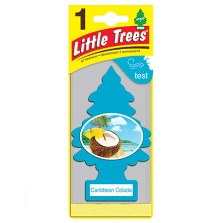 Little Trees แผ่นน้ำหอม #Caribbean Colada 1 Pcs. Koriico