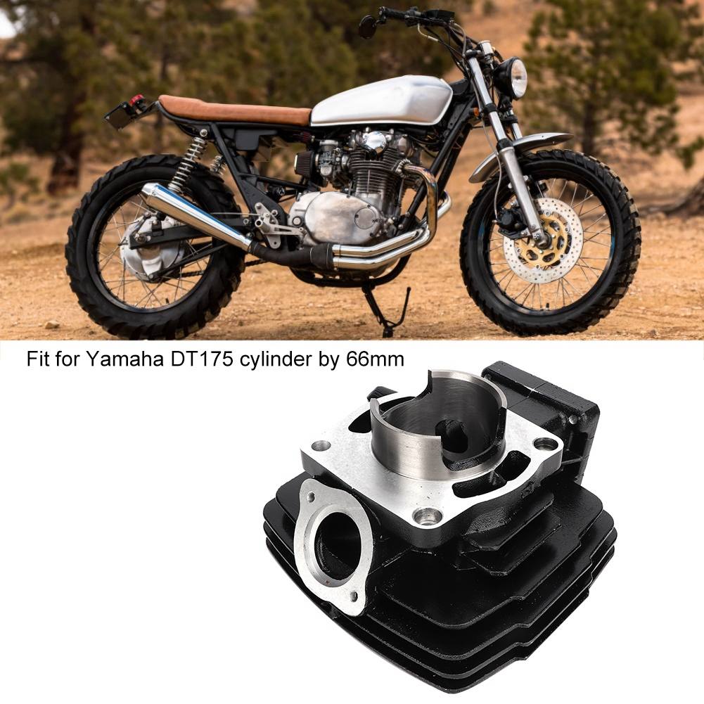 【ราคาแปลกใจ】รถจักรยานยนต์เครื่องยนต์กระบอกลูกสูบประกอบเหมาะสำหรับ Cylinder Piston Gasket Yamaha dt175 Motorcycle Cylinder Kit 66 มิลลิเมตรกระบอก