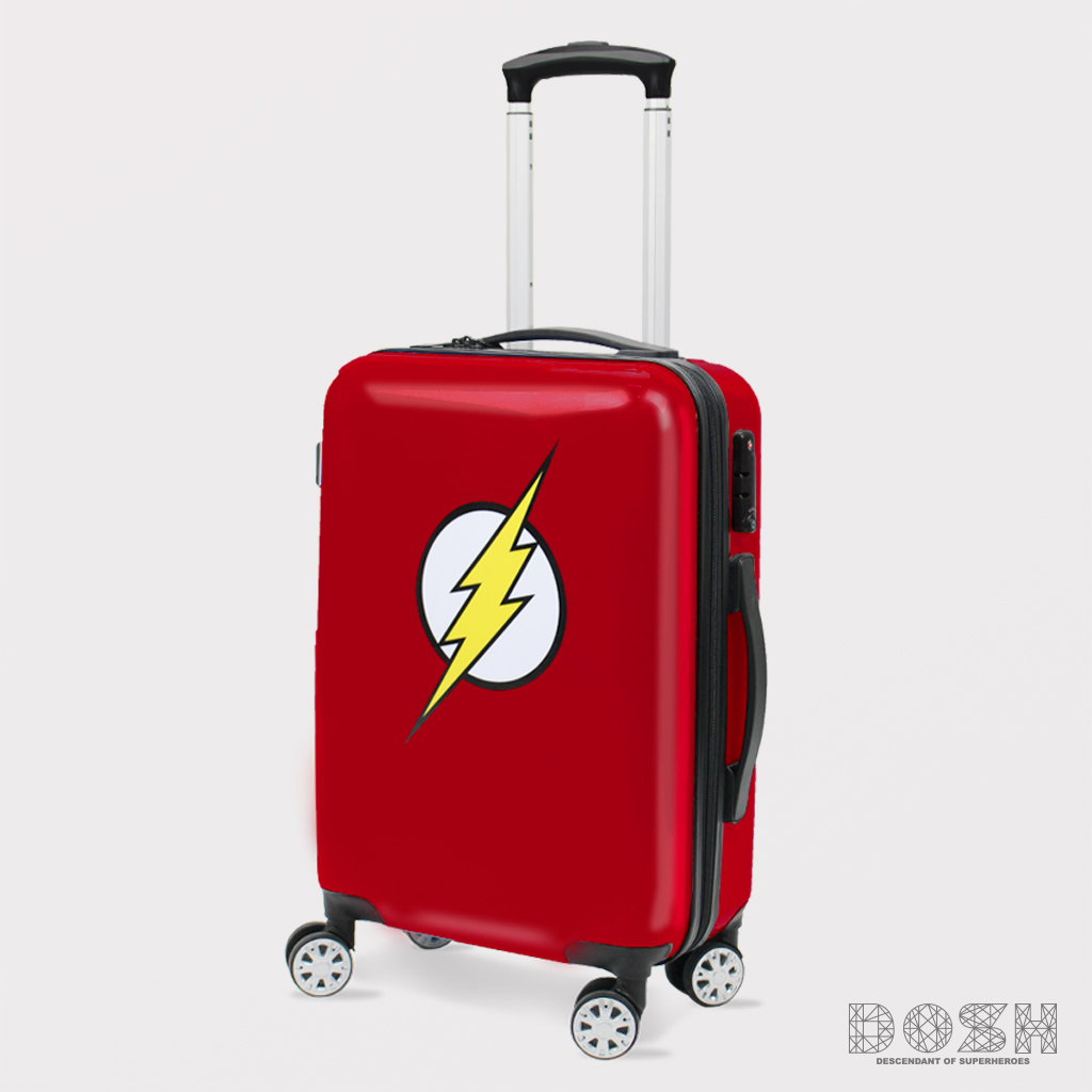 DOSH: The Flash Luggage กระเป๋าเดินทางสกรีนลายเดอะแฟลช ขนาด 20นิ้ว สีแดง DCFMAB5000