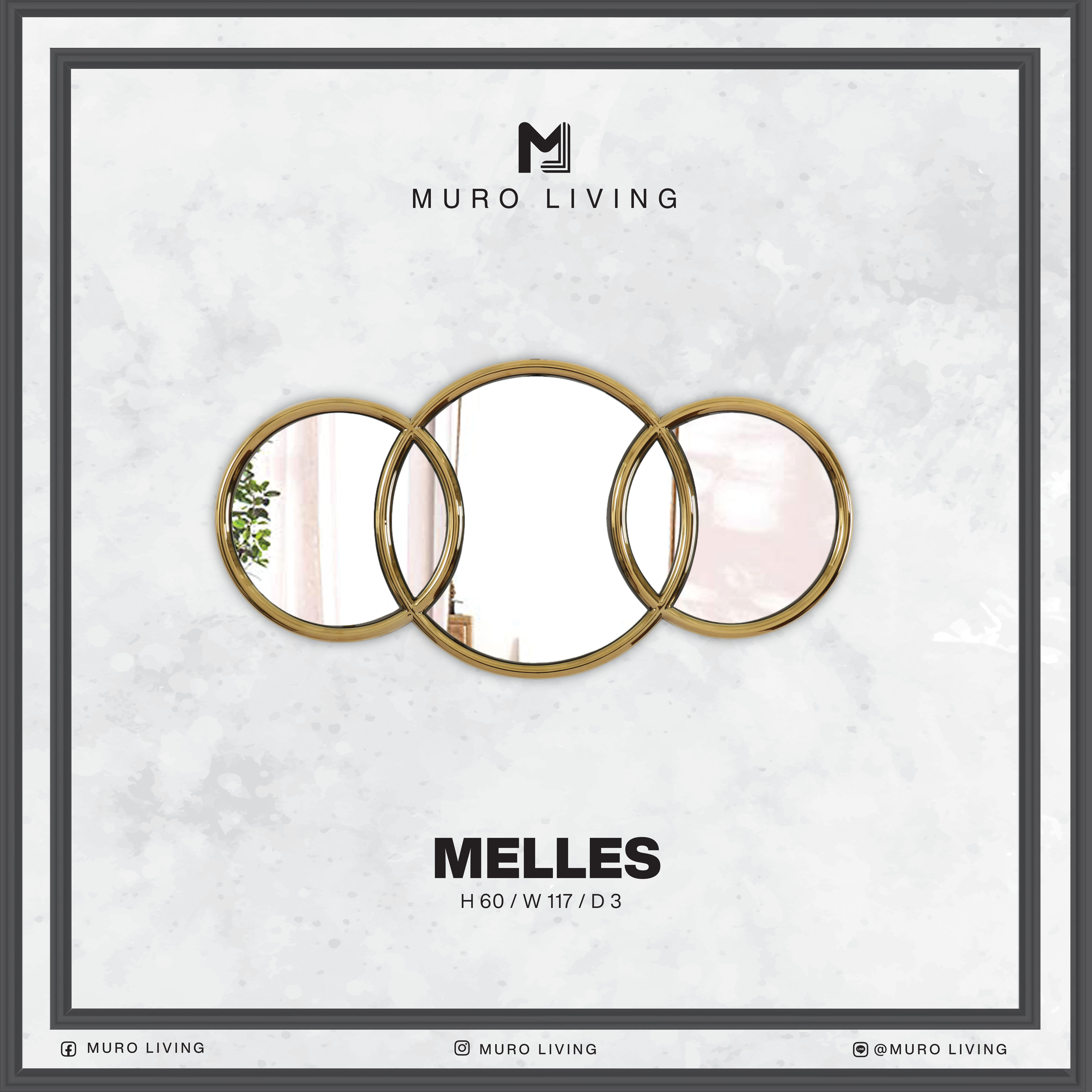 Mirror decoration wall designer Muro Living model MELLES ราคา 29,900 บาท*ส่งฟรี