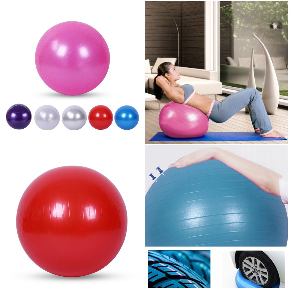 ลูกบอลโยคะ, 65 ซม. อุปกรณ์ออกกำลังกาย พิลาทิส   Yoga Balance Ball, 65cm Inflatable Anti Burst Fitness Workout Pilates Exercise Tool