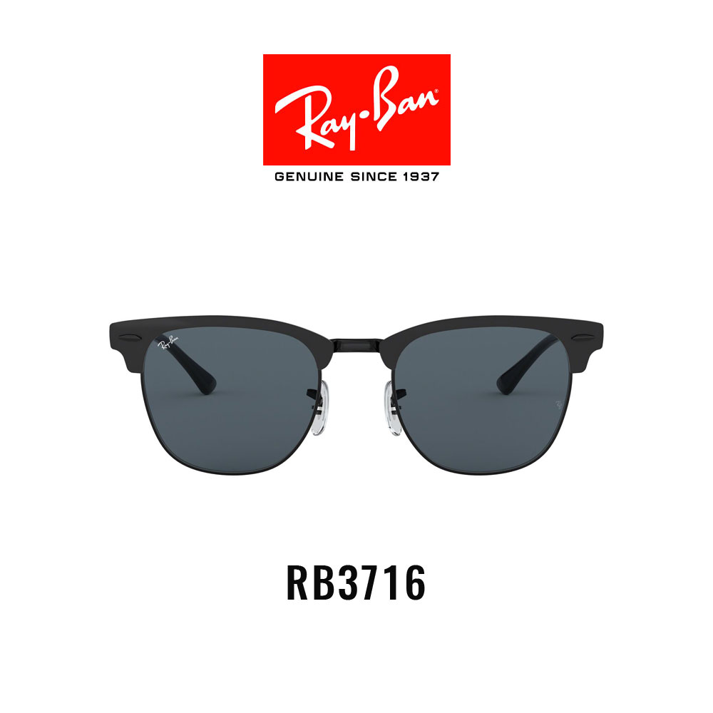 Ray-Ban Clubmaster Metal Sunglasses - RB3716 186/R5 Size 51 แว่นตากันแดด ราคา 7,150 บาท*ส่งฟรี