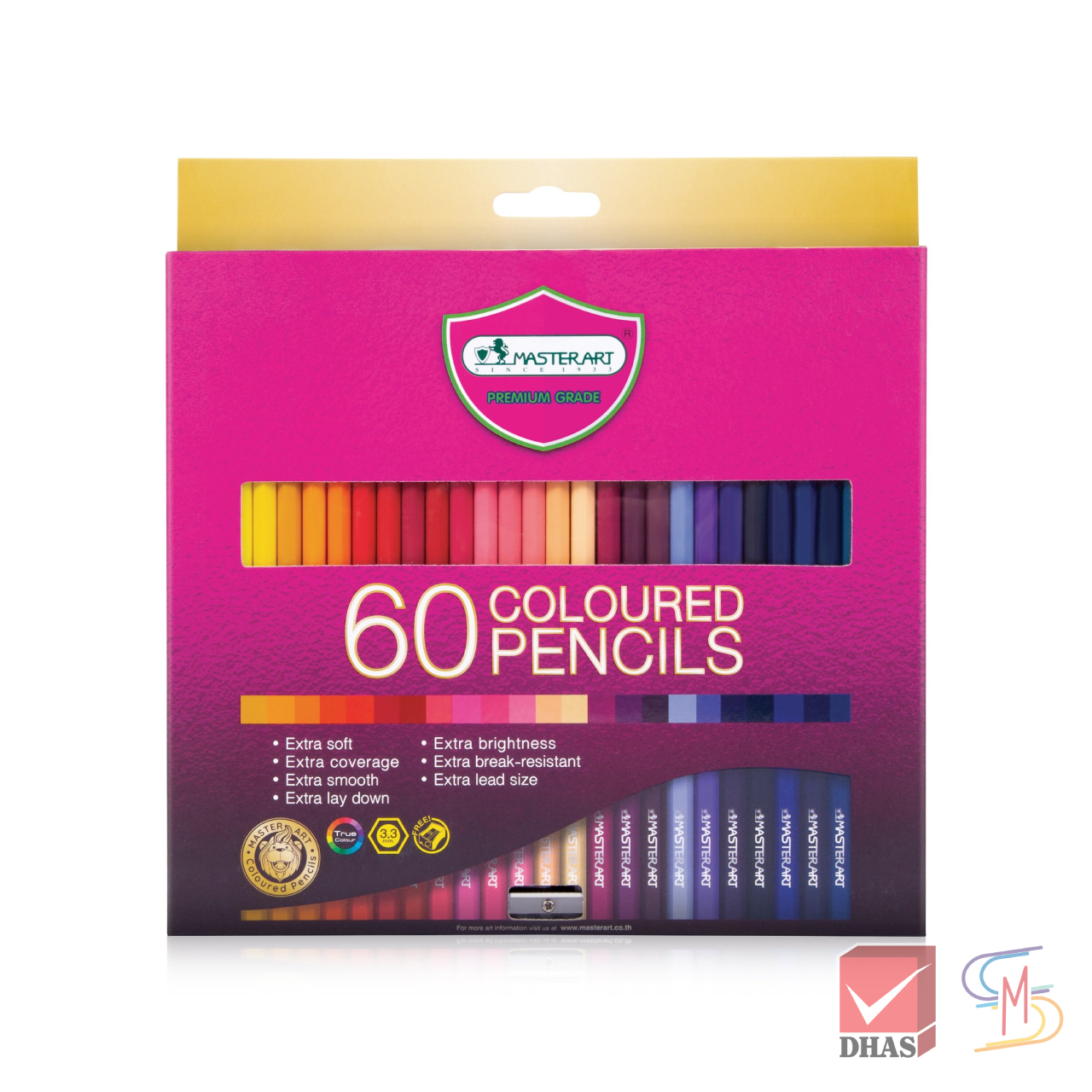 Master Art สีไม้ ดินสอสีไม้ แท่งยาว 60 สี รุ่น มาสเตอร์ซีรีย์ จำนวน 1 กล่อง