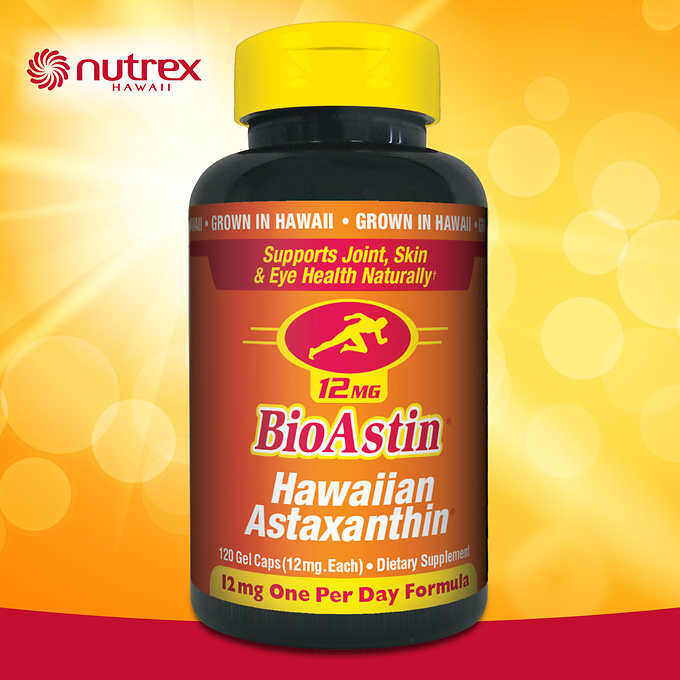 nutrex BioAstin Hawaiian Astaxanthin 12 mg 120 Gel Caps Exp 06/23 สาหร่ายแดง