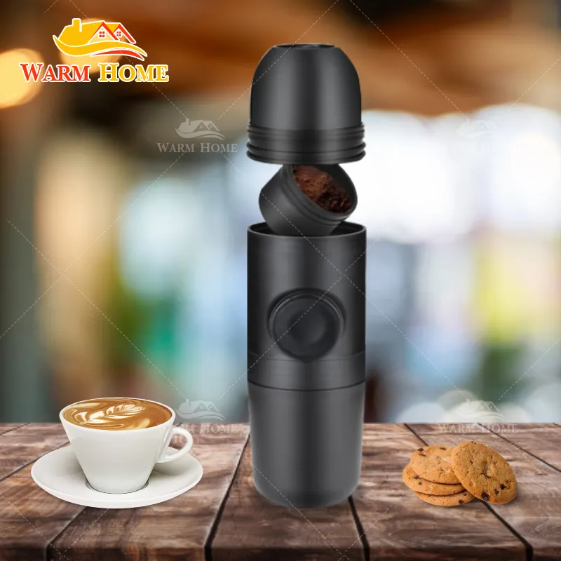 เครื่องชงกาแฟพกพา เเบบมือกด เครื่อเครื่องชงกาแฟมินิ เครื่องชงกาแฟ เครื่องทำกาแฟ ขวดชงกาเเฟ+เเก้ว น้ำหนักเบา กระทัดรัด