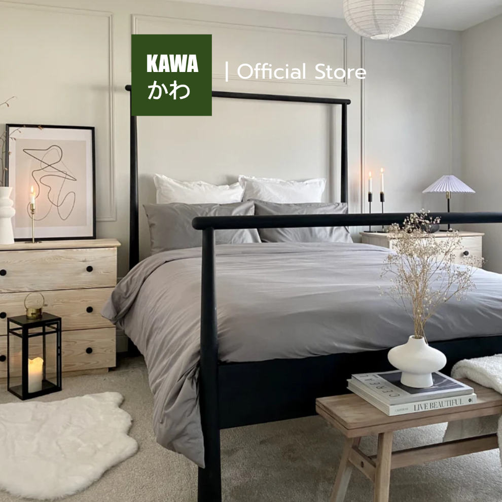 Kawa ชุดเครื่องนอน ผ้าปูที่นอน ผ้าห่มนวม รุ่น CHIC สีพื้น CHIC03 สัมผัสนุ่มสบายสไตล์มินิมอล สีเทาอ่อน ราคา 329 บาท*ส่งฟรี