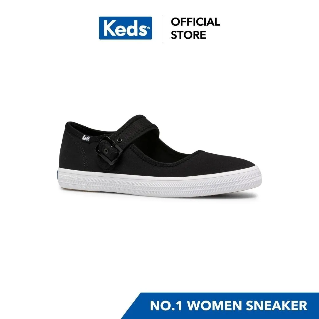 รองเท้า KEDS WF64282 CHAMPION MJ ORGANIC CANVAS/BLACK รองเท้าผ้าใบผู้หญิง แบบสายคาด สีดำ