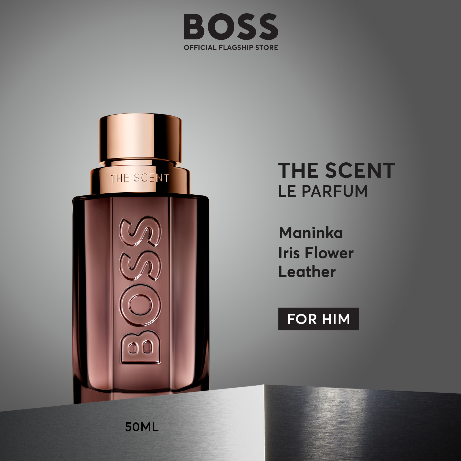 Boss the Scent for Him Le Parfum - Maninka, Iris Flower, Leather Notes | By Hugo Boss Fragrances ราคา 4,095 บาท*ส่งฟรี