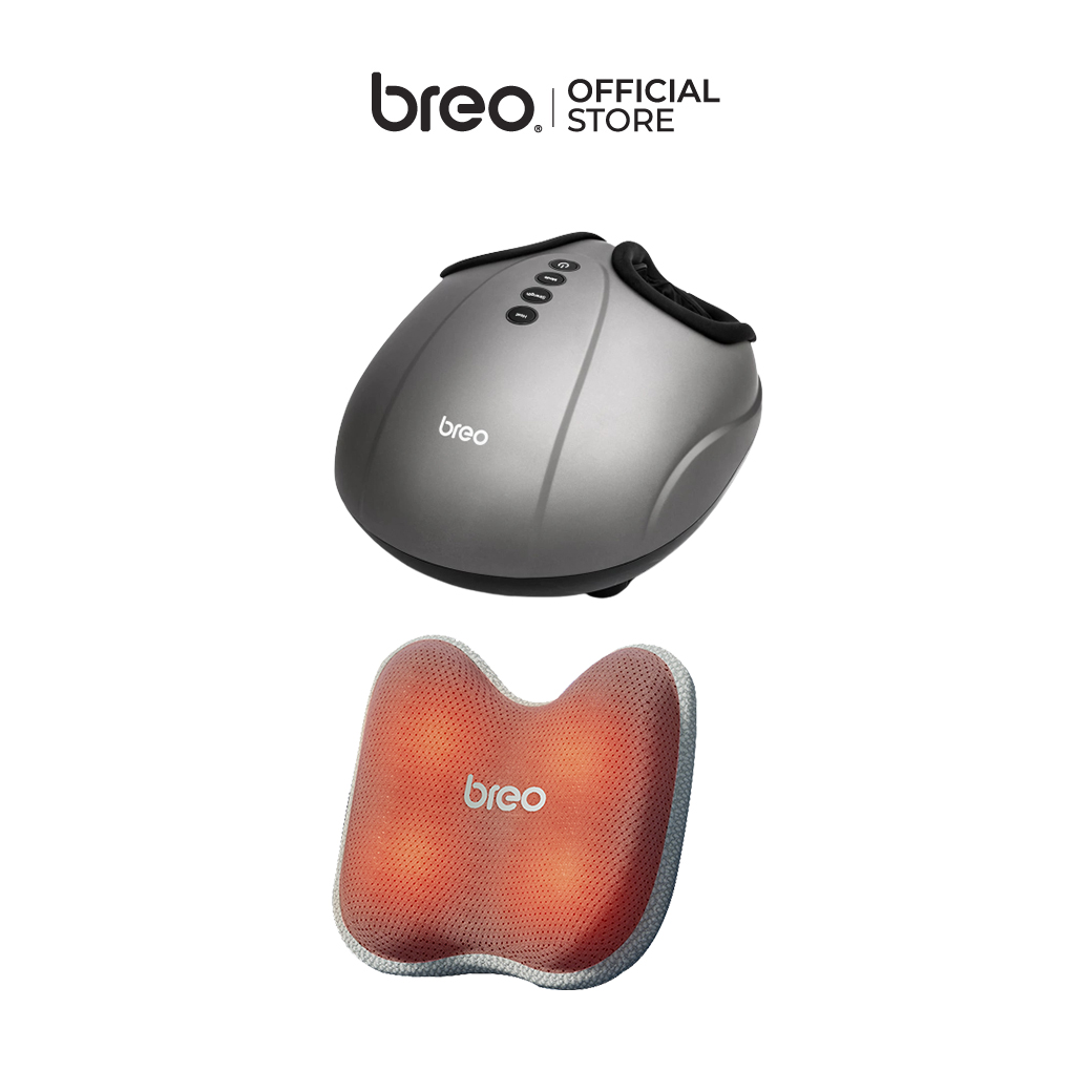 Bundles Set เครื่องนวดเท้า breo รุ่น iFoot + เครื่องนวดหลัง breo รุ่น New Back2 ราคา 9,400 บาท*ส่งฟรี