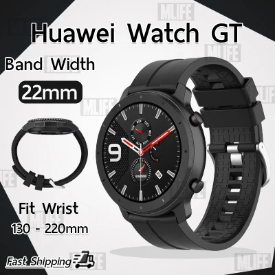 MLIFE - ซื้อ 3 ส่งฟรี - สาย นาฬิกา Huawei Watch GT1 GT2 GT2e GT2 Pro 46mm / Garmin Vivoactive 4 / Samsung Galaxy Watch 3 45mm 46mm / Gear S3 Frontier / Classic / Ticwatch Pro, S2, E2 ขนาด 22 มิลลิเมตร สายนาฬิกา (6)