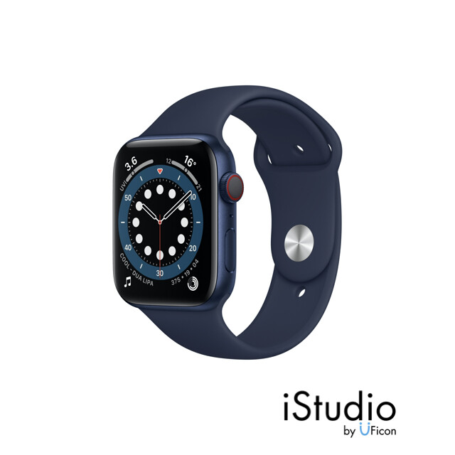 Apple Watch Series 6 GPS + Cellular Aluminium Case with Sport Band [iStudio by UFicon]