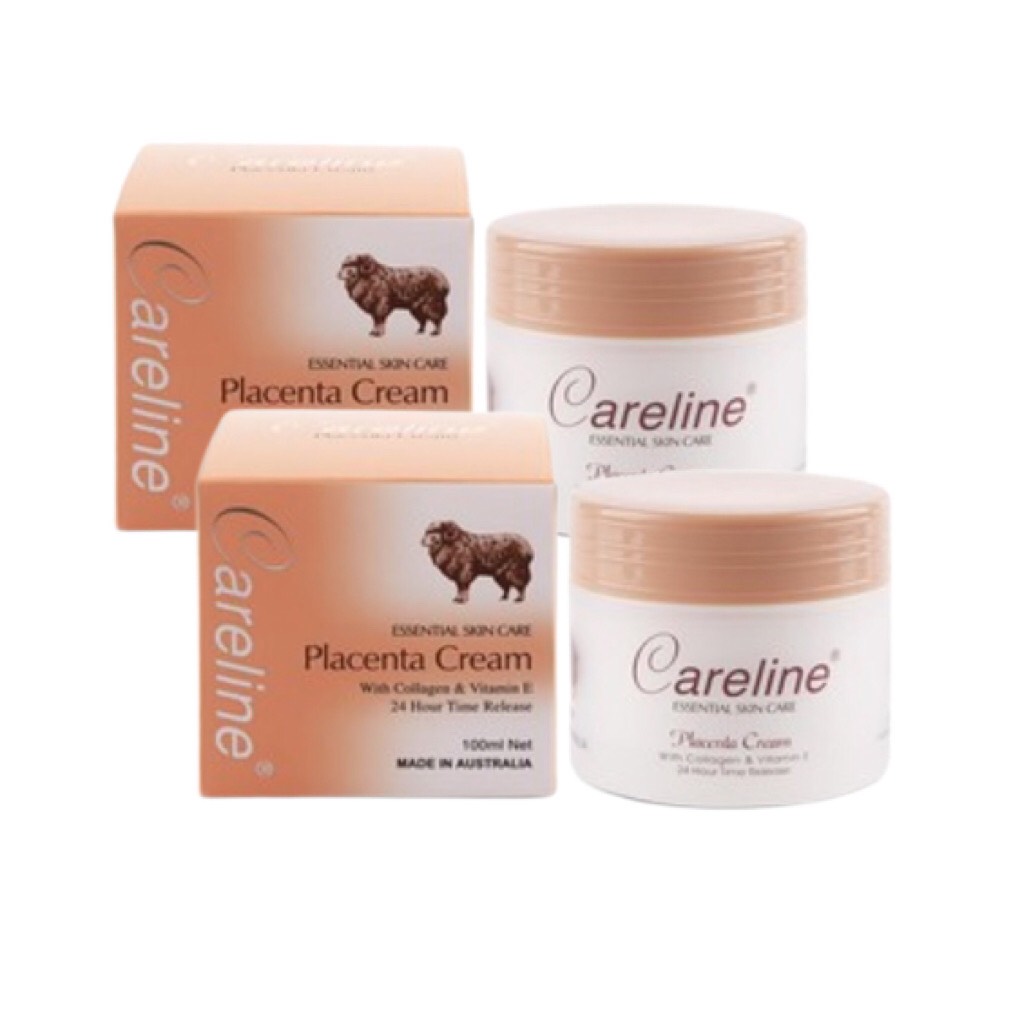 ครีมรกแกะ แพ็คคู่ Careline Placenta Cream with Collagen & Vitamin E 100ml (2 กระปุก) ราคา 389 บาท*ส่งฟรี