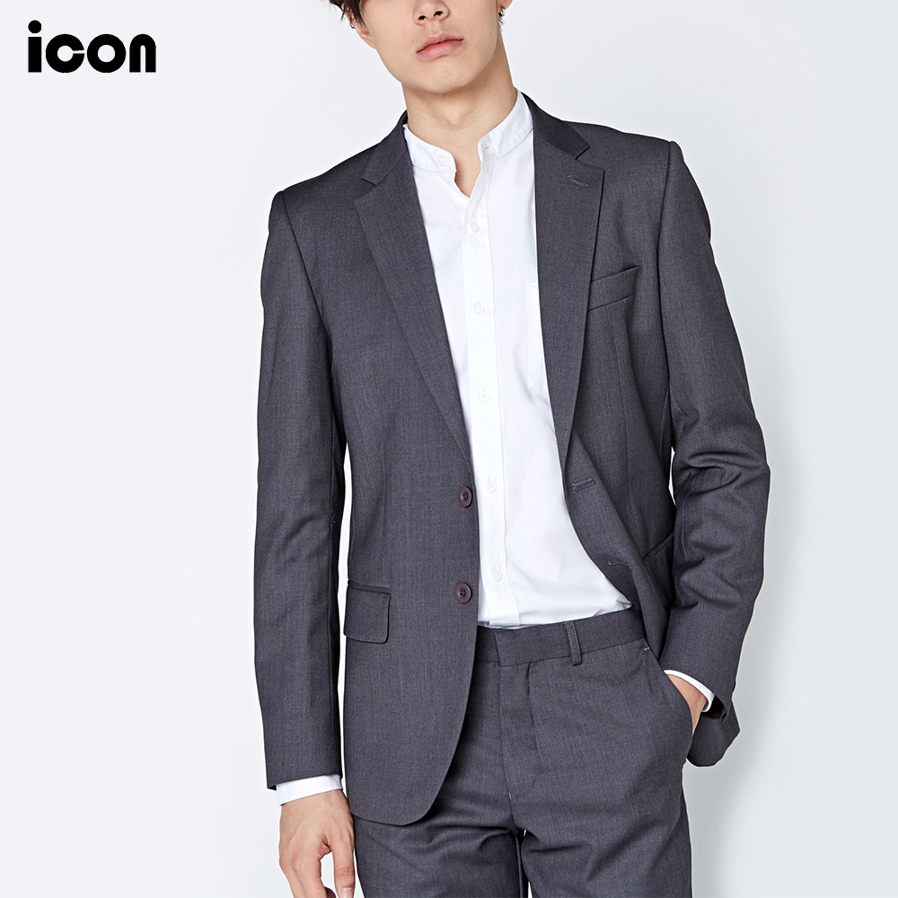 icon (ไอคอน) เสื้อสูทผู้ชาย สีเทา ทรงสมาร์ท - IZR8001