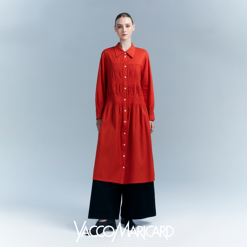 Yaccomaricard Aw25 Lady Lawn Dress, Long Sleeve Shirt Dress with Collar, Ds-1061630 ราคา 11,193 บาท*ส่งฟรี