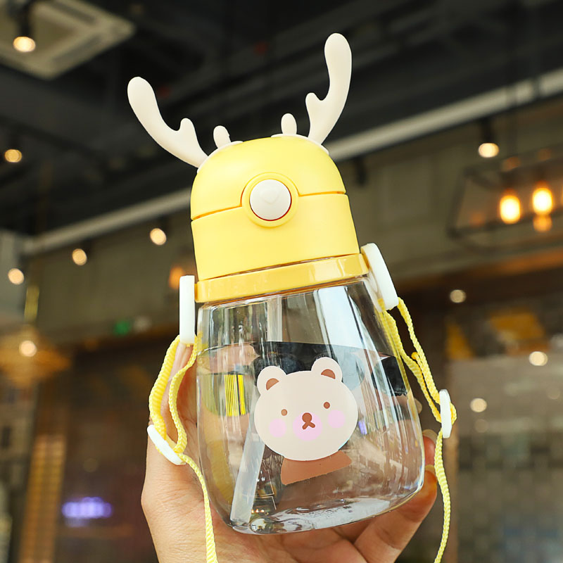 พร้อมส่งจากกทม ขวดน้ํา ถ้วยรูปรถบัส กระบอกน้ำเด็ก ขวดน้ําเด็กไปโรงเรียน ขนาด 500 มล พร้อมหลอดดูด แบบพกพา