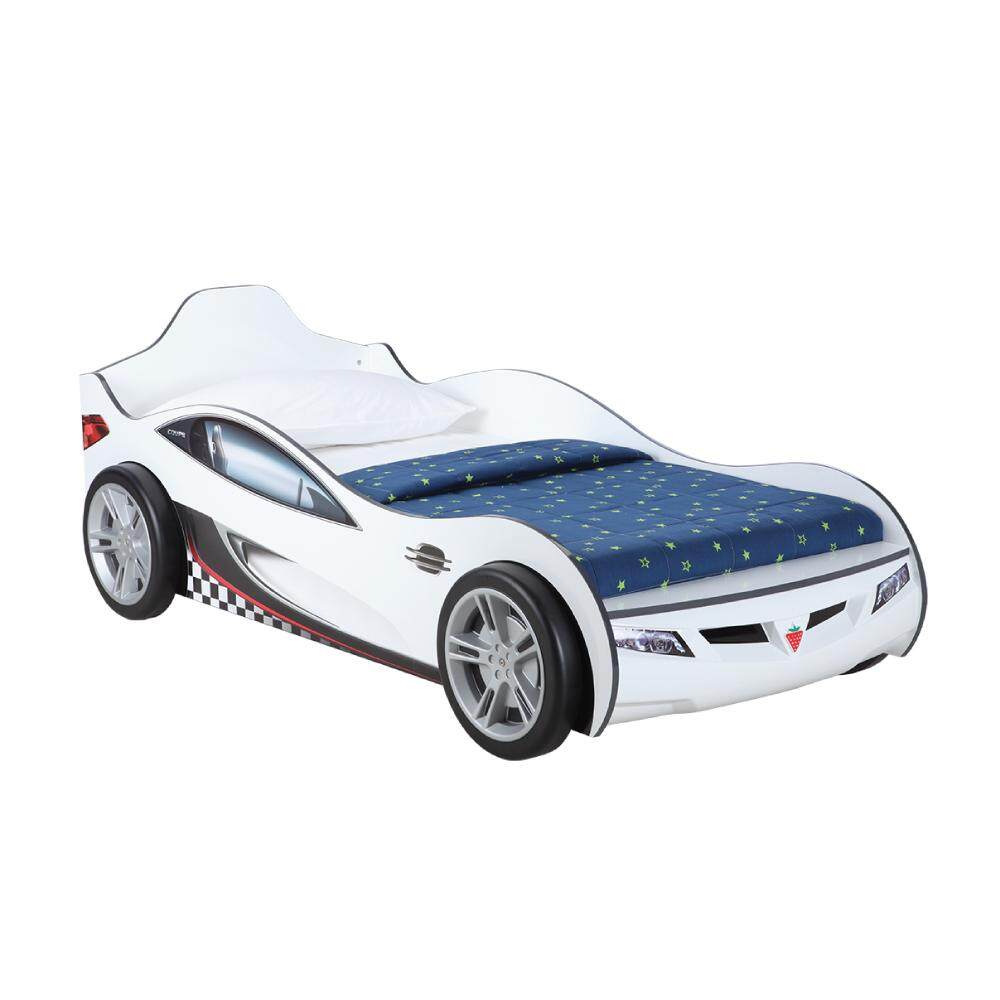 INDEX LIVING MALL เตียงนอนรถแข่ง รุ่น คูเป้ ขนาด 3.5 ฟุต - สีขาว