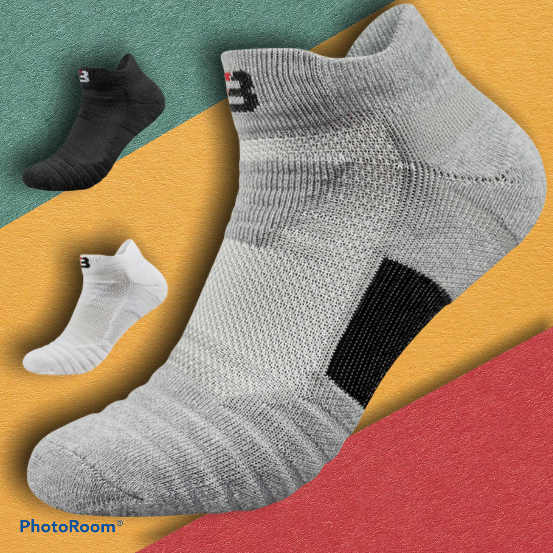 ถุงเท้ากีฬา ถุงเท้ากีฬาข้อสั้น อย่างดี มีกันลื่น ระบายอากาศได้ดี ป้องกันกลิ่นอับ