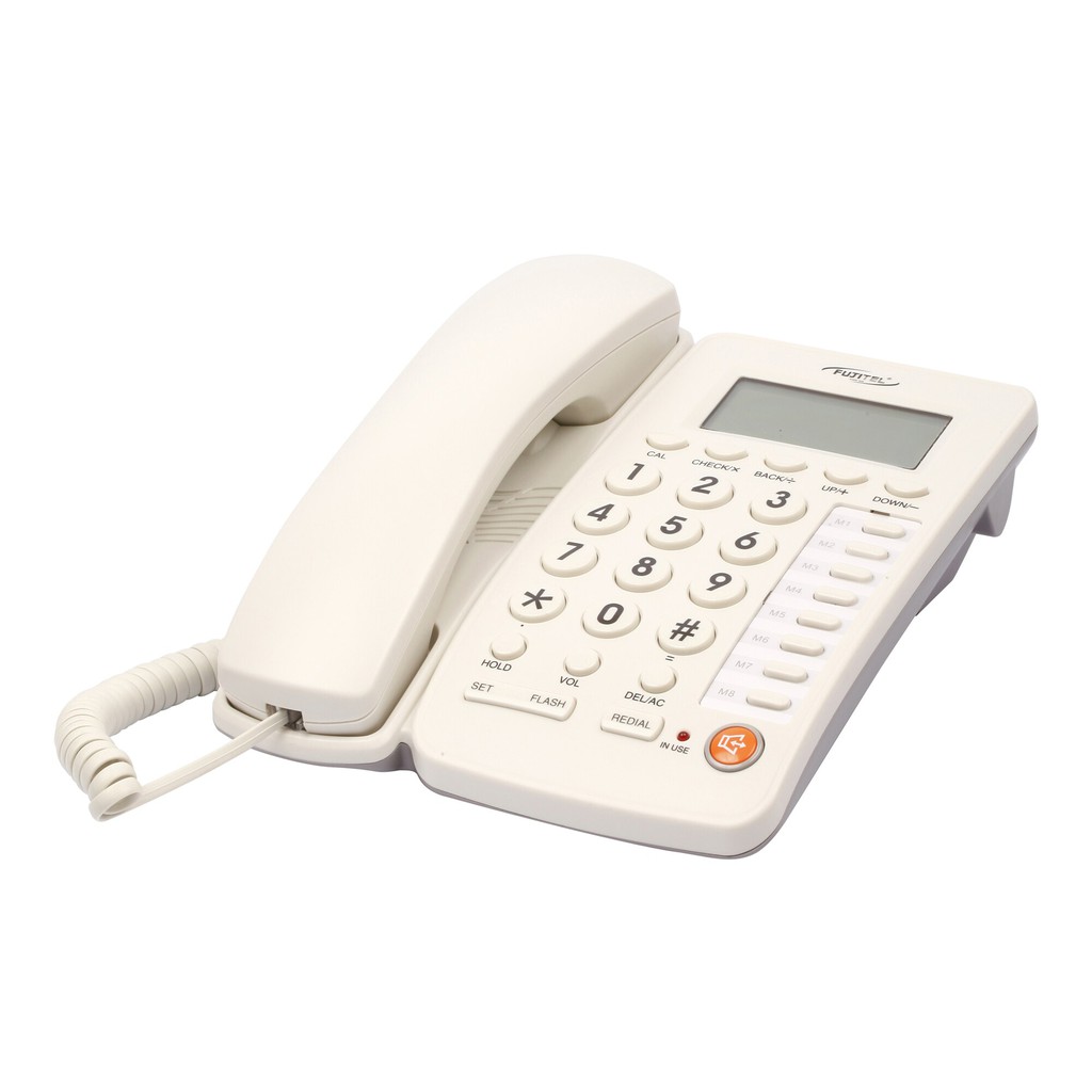 โทรศัพท์บ้าน โทรศัพท์สำนัโทรศัพท์ แบบมีจอ ล็อคได้ Fujitel รุ่น FT-048 เครื่องโทรศัพท์อนาล็อกมีจอ ราคา 689 บาท*ส่งฟรี