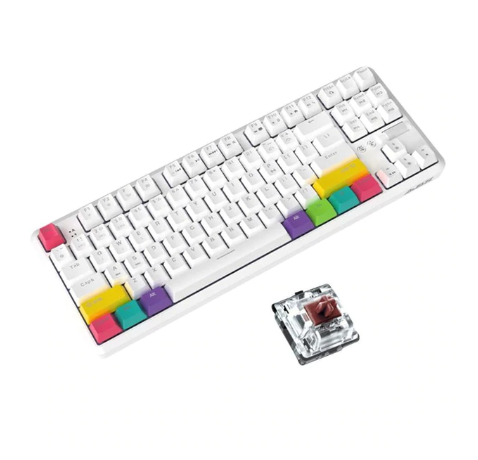 Ajazz K870T 87 Keys คีย์บอร์ด gaming Mechanical Bluetooth/wired dual mode RGB Backlit