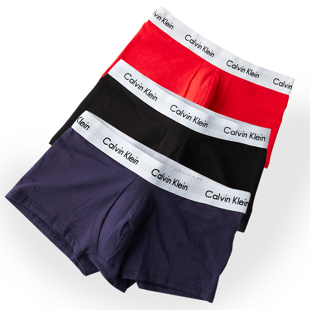 ซื้อ1แถม1 กางเกงใน Calvin Klein (กล่อง 3ตัว) กางเกงในชายck กางเกงบ๊อกเซอร์ กางเกงในผู้ชาย กกนชาย Underwear Men ดูดซับเหงื่อได้ดี ของแท้100% พร้อมส่ง