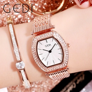 สินค้า นาฬิกาข้อมือ GEDI 11008 ของแท้ นาฬิกาแฟชั่น พร้อมส่ง (มีการชำระเงินเก็บเงินปลายทาง) Women Fashion Casual Bess Watches