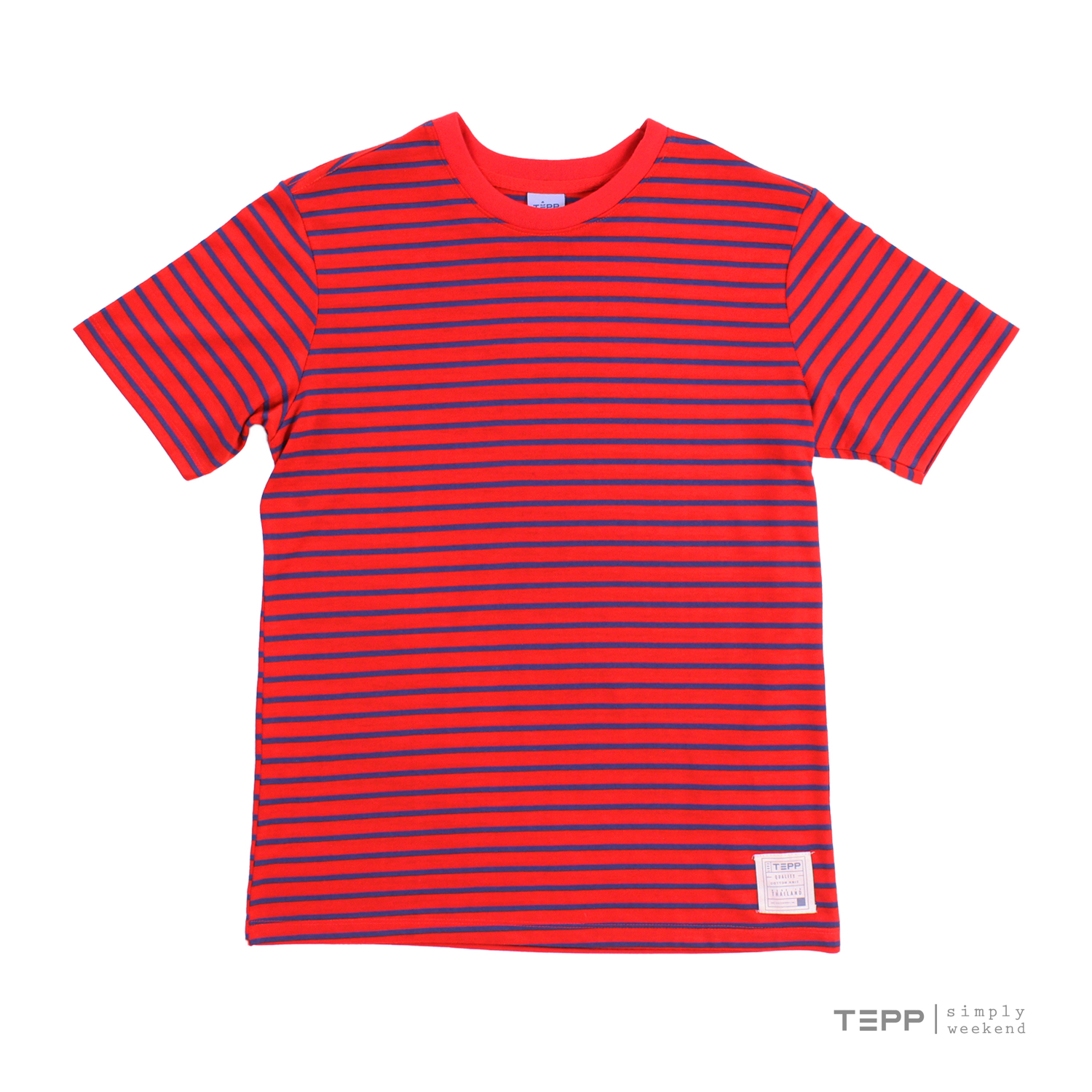 Tepp Simply เสื้อยืดแขนสันลายขวาง STRIPED