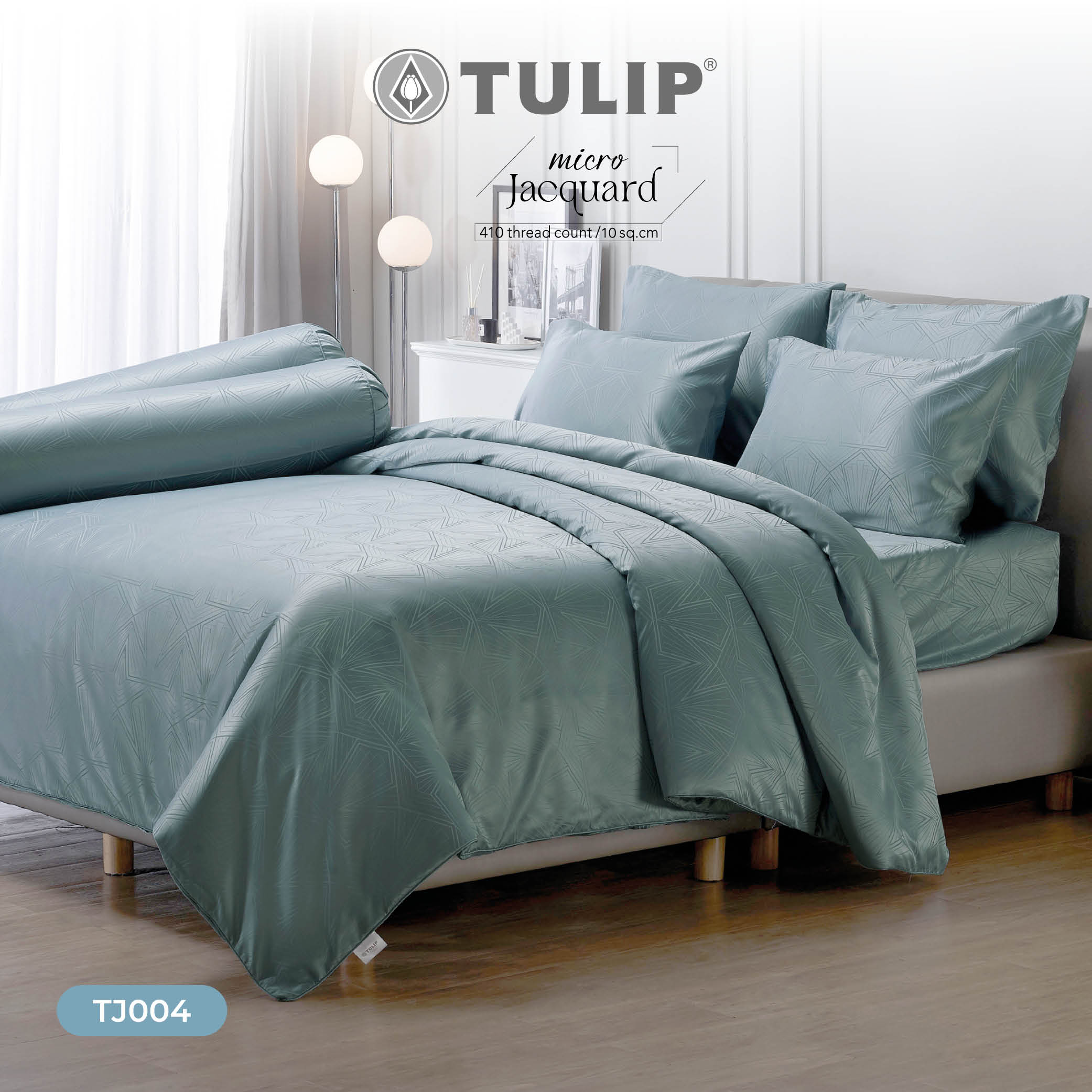(New) TULIP Micro Jacquard TJ004 สีพื้น ทอลายนูนบนเนื้อผ้า ชุดผ้าปูที่นอน ผ้าห่ม ผ้านวม ให้ความเรียบ หรู ราคา 1,400 บาท*ส่งฟรี