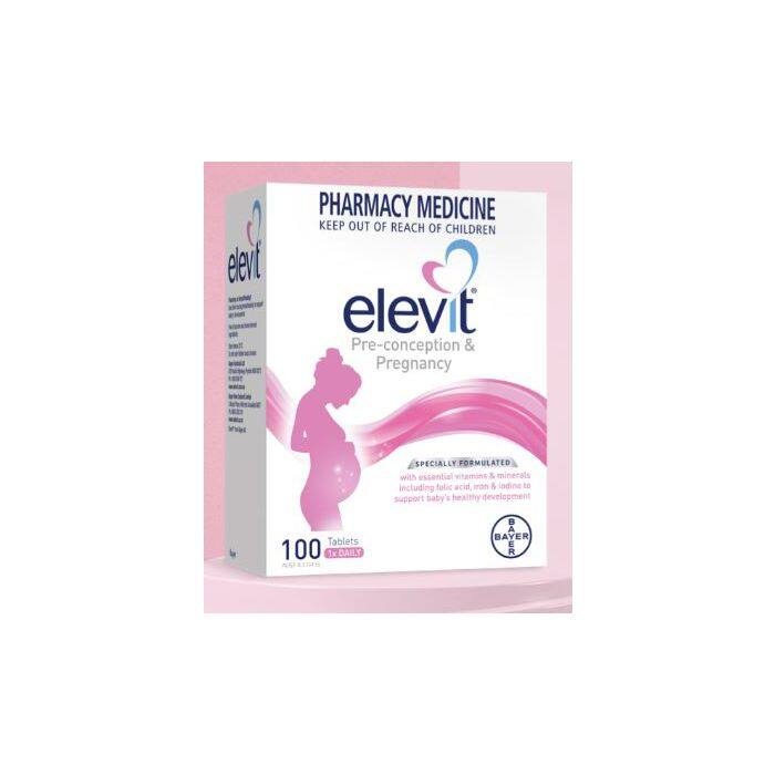 Elevit pregnancy multivitamin 100tablets เอเลวิท ไวตามินตั้งครรภ์ New Packaging exp 2/2024