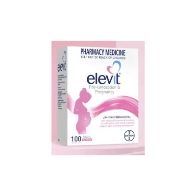 Elevit pregnancy multivitamin 100tablets เอเลวิท ไวตามินตั้งครรภ์ New Packaging exp 4/2024