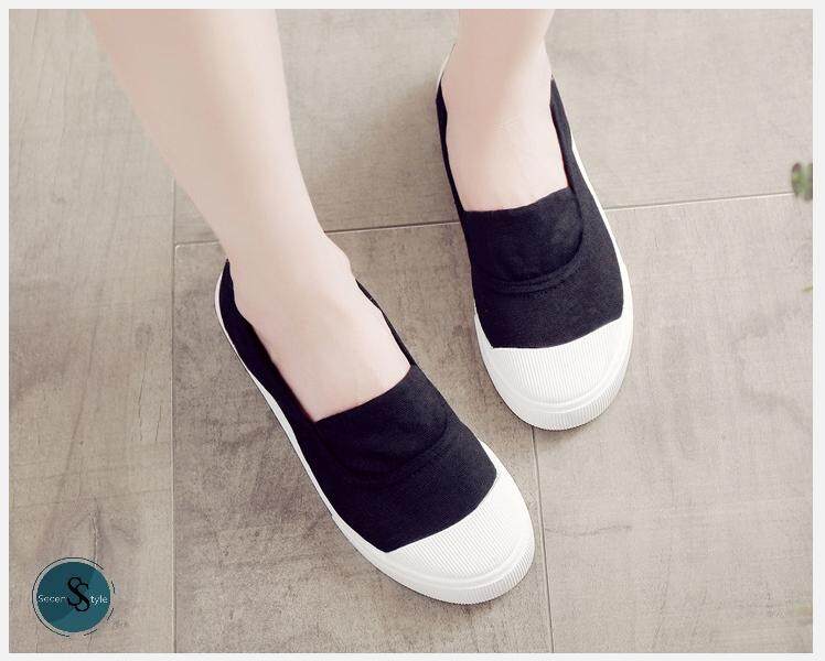 Slip-On Shoes - รองเท้าสวม สลีปออน  ไม่กัดเท้า +มีเก็บเงินปลายทาง+ **พร้อมส่งในไทย** (รุ่น SS-144)