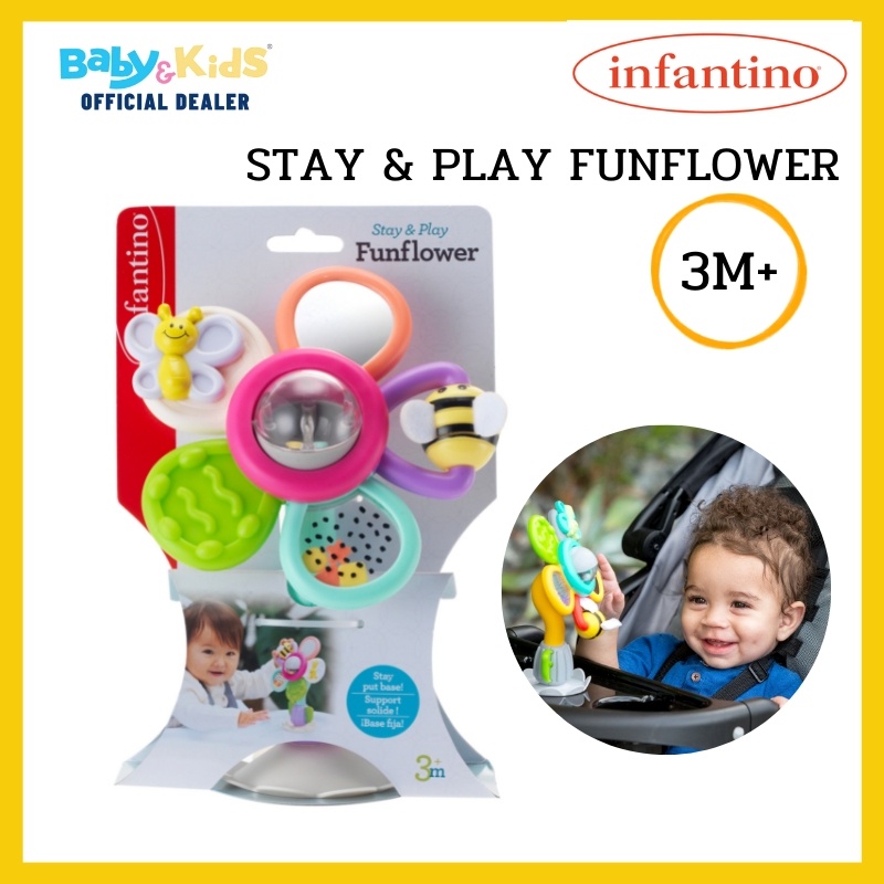 Infantino Stay & Play Fun Flower ของเล่นเด็ก ของเล่นติดโต๊ะอาหารเด็ก ของเล่นเสริมพัฒนาการ ดอกไม้ 3 เดือนขึ้นไป ราคา 750 บาท*ส่งฟรี