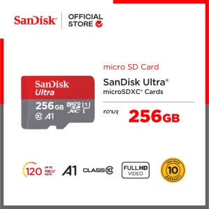 ภาพหน้าปกสินค้าSanDisk Ultra microSDXC, SQUA4 256GB C10 A1,Speed 120MB - (SDSQUA4-256G-GN6MN) ที่เกี่ยวข้อง