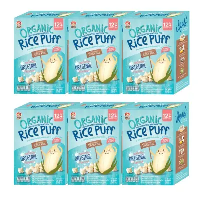 Apple Monkey Organic Rice Puff Original flavour 180 g (pack 6)