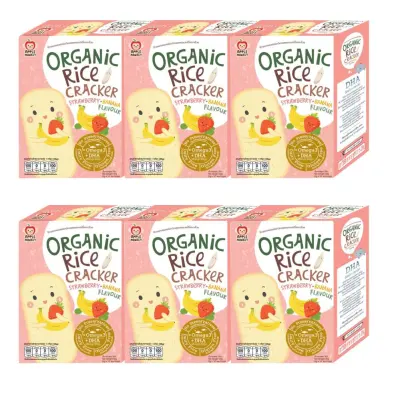 Apple Monkey Organic Cracker Strawberry and Banana flavour 180 g (6 pack)