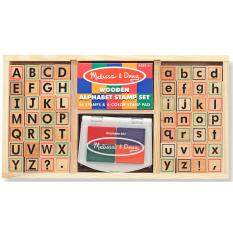 [หมึกล้างออก] รุ่น 3557 ชุดแสตมป์ ABC พร้อมหมึก non-toxic Melissa & Doug Alphabet Stamp Set รีวิวดีใน Amazon USA อย่างดี เสริมสมาธิ เล่นหลายปี ของเล่น มาลิซ่า 3 ขวบ