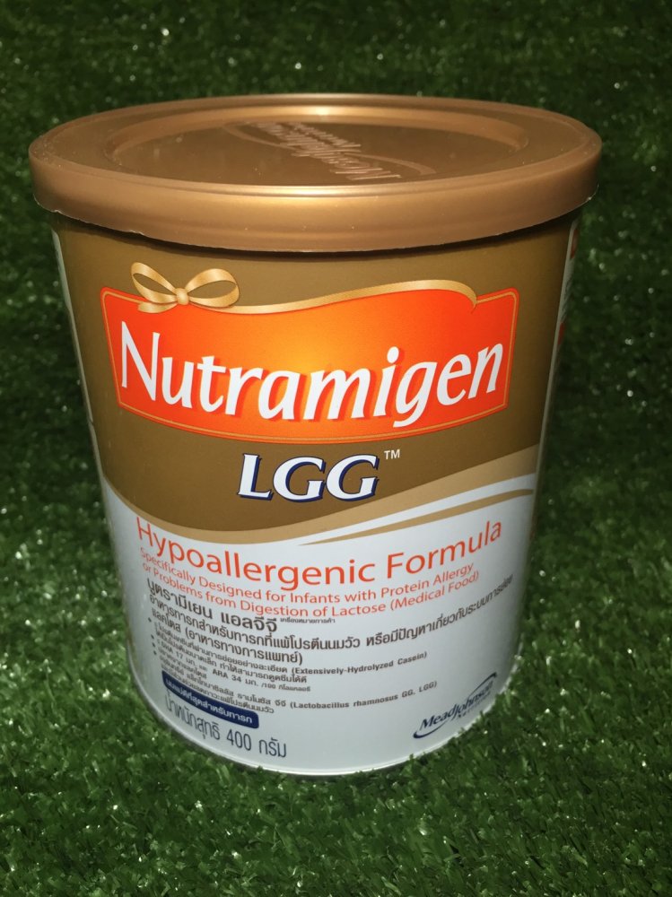 NUTRAMIGEN LGG นูตรามีเยน แอลจีจี นมผงสูตรสำหรับเด็กแพ้โปรตีนนมวัว (400g. X 1 กระป๋อง)