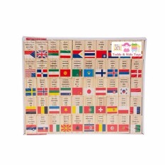Todds & Kids Toys ของเล่นเสริมพัฒนาการ ของเล่น ของเล่นไม้ชุดโดมิโนธงประจำชาติ 100 ประเทศ