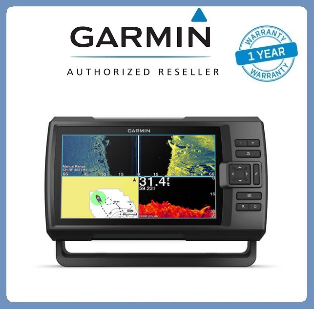 เครื่องหาปลา + GPS ยี่ห้อ Garmin Striker Vivid 9sv + GT52HW-TM 12pin เมนูไทย + GT52HW-TM 12pin แถมฟรี เสื้อยืดแขนยาว