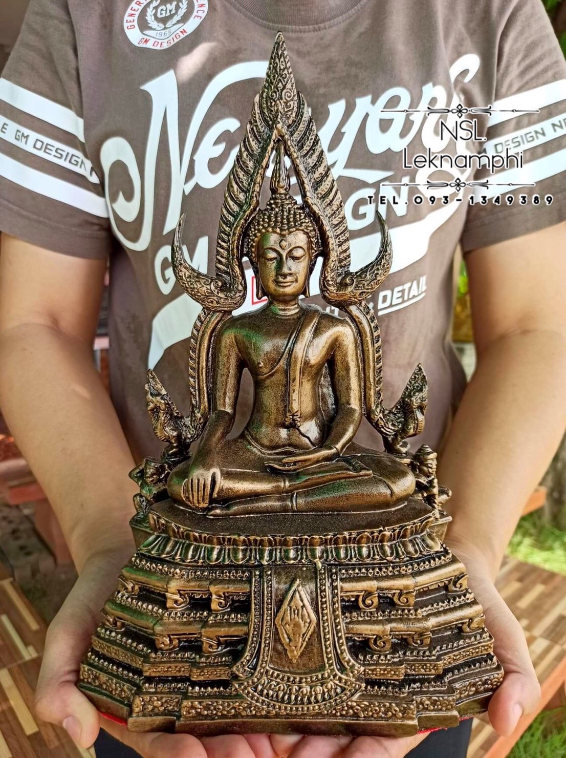 พระพุทธชินราช หน้าตัก 5 นิ้ว เนื้อมวลสารแร่เหล็กน้ำพี้