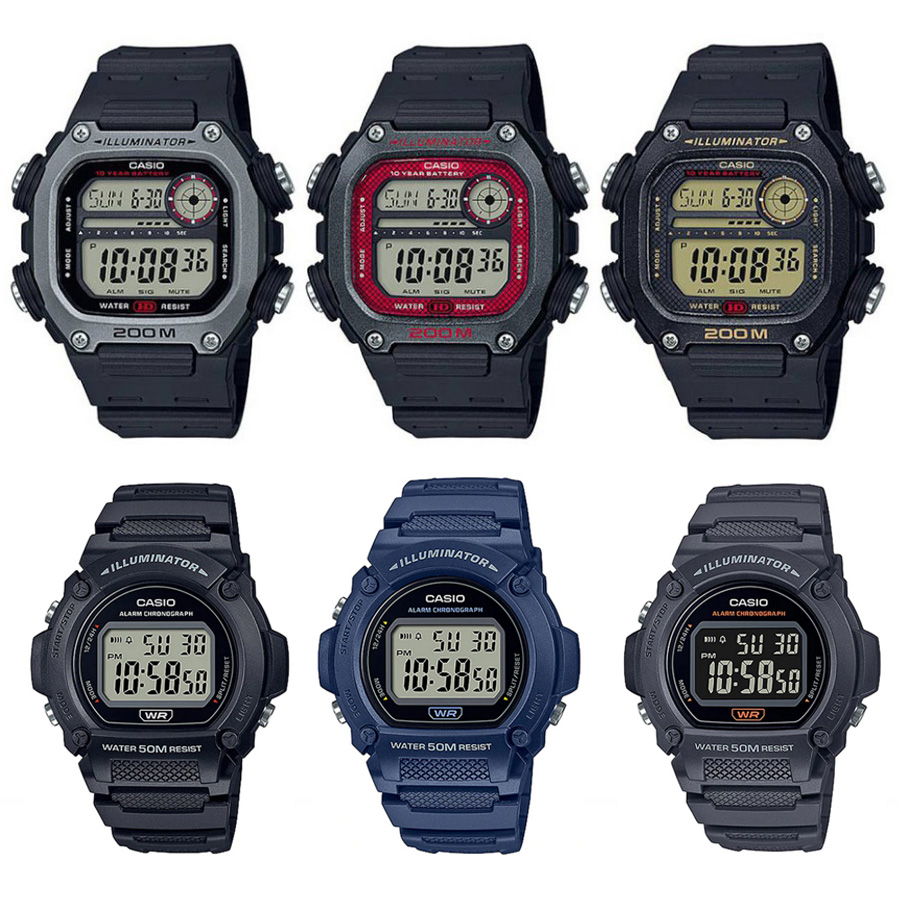 Casio Standard นาฬิกาข้อมือผู้ชาย DW-291H,W-219H SERIES (DW-291H-1A,DW-291H-1B,DW-291H-9A,W-219H-1A,W-219H-2A,W-219H-8B)