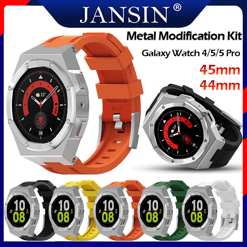 สาย สำหรับ Samsung Galaxy Watch 5 Pro 45mm Smart watch คุณภาพดี สายยางและเคสป้องกัน Modification Kit โลหะ กรอบป้องกัน Galaxy Watch 4 /5 44mm ราคา 2,293 บาท*ส่งฟรี