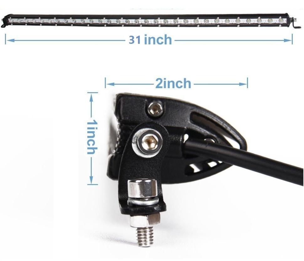 LED Light Bar ไฟรถยนต์ 90 W บาร์ความยาว 31 นิ้ว ทรงตรง ไฟหน้ารถ ไฟท้าย สำหรับอะไหล่รถ อุปกรณ์รถยนต์ รถสิบล้อ รถบรรทุก รถ Jeep ATV รถเอทีวี เรือประมง เรือยอชท์ รถบรรทุก รถสิบล้อ เเสงพุ่งสว่างมาก งานพรีเมี่ยม เเสงขาว 12V-24V จำนวน 1 ชิ้น