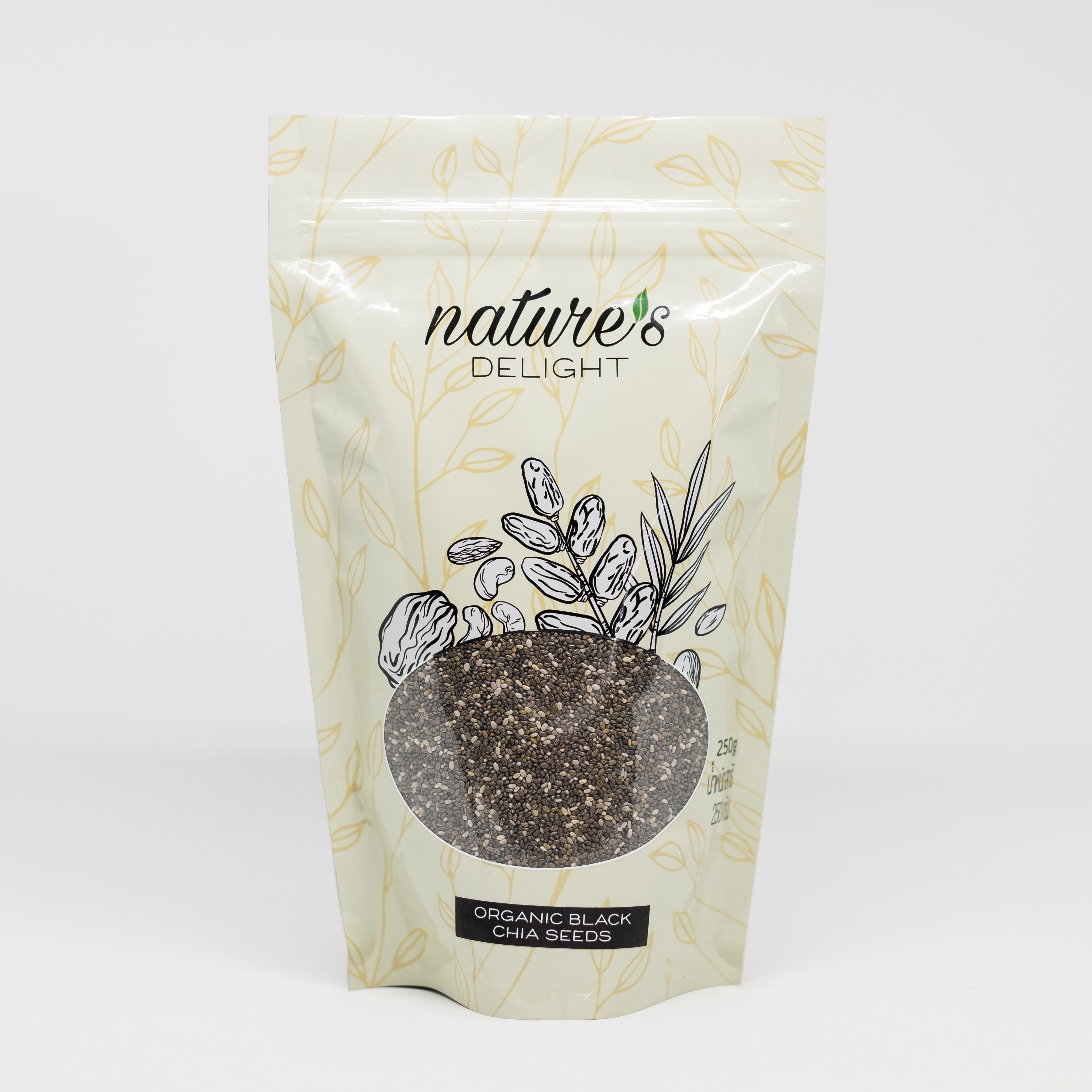 Nature's Delight Black Chia Seeds 250g/ Black Chia Seeds 250 Grams, Nature's Delight Brand ราคา 125 บาท*ส่งฟรี