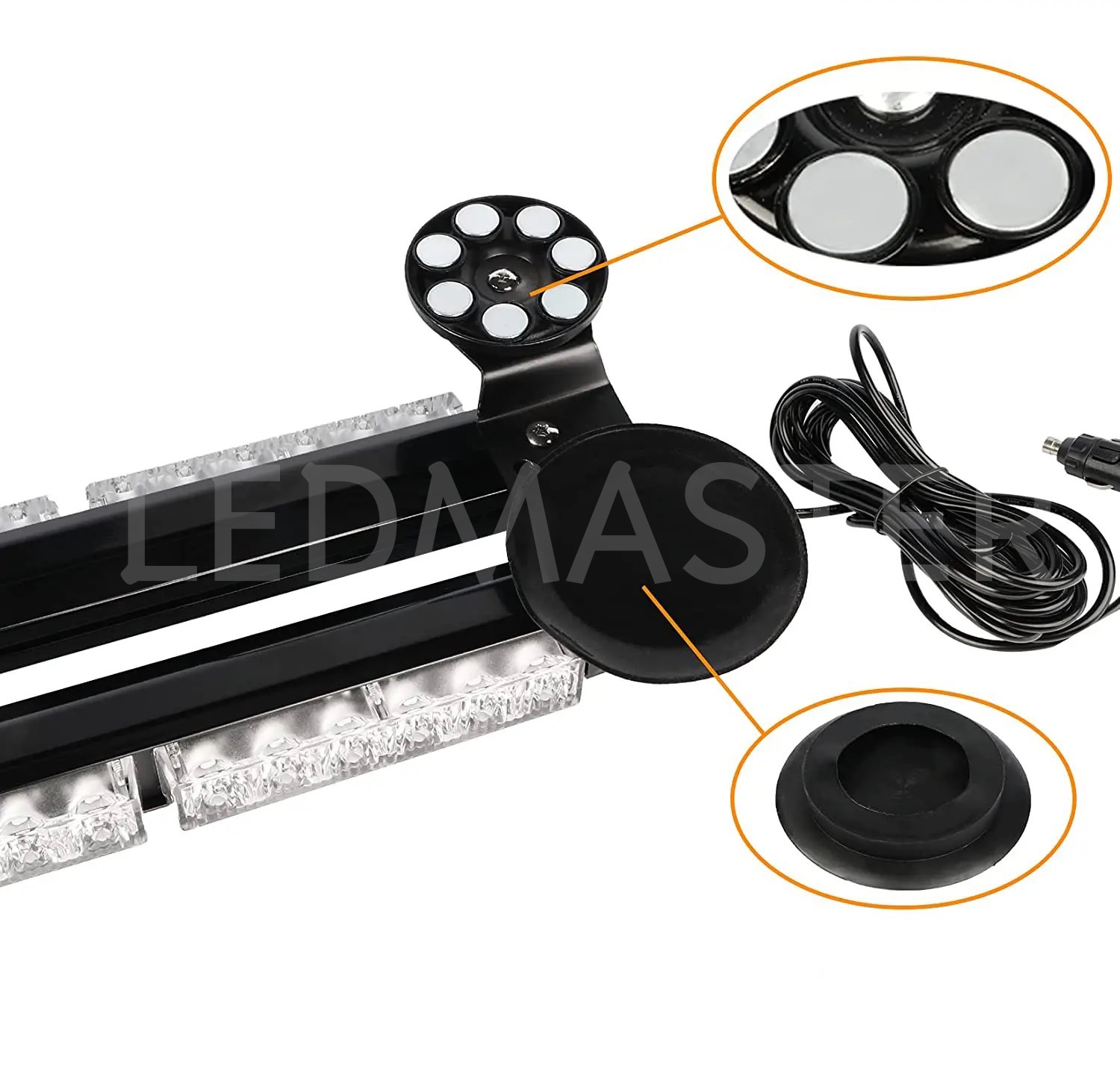 รุ่นใหม่ สว่างจัดเต็ม ไฟไซเรน LED ติดหลังคา Siren 78LED 12V-24V ไฟติดหลังคา 6 ท่อน 4 หน้า แสงแดง ไฟไซเรนติดหลังคารถ งานพรีเมี่ยม คุณภาพสูง