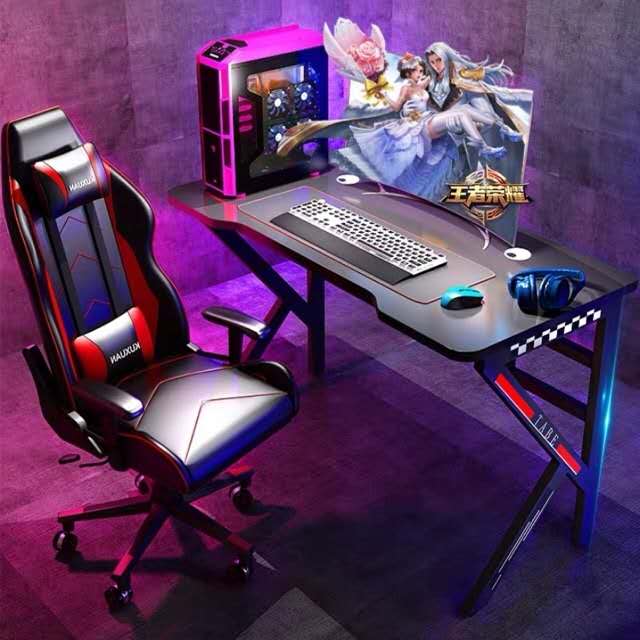 DUDEEMALL Gaming Desk โต๊ะเกมมิ่ง โต๊ะเล่นเกม โต๊ะคอมพิวเตอร์เกมมิ่ง โต๊ะคอมพิวเตอร์ โต๊ะสำหรับสายอีสปอร์ต