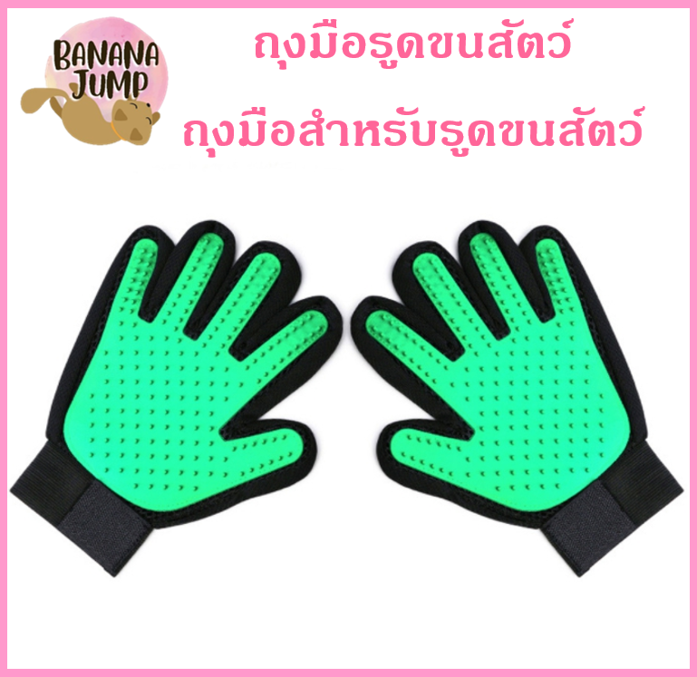 BJ Pet - ถุงมือรูดขนสัตว์ ถุงมือสำหรับรูดขนสัตว์ ถุงมืออาบน้ำสัตว์เลี้ยง ถุงมือรูดขนหมา ถุงมือรูดขนแมว สำหรับสัตว์เลี้ยง