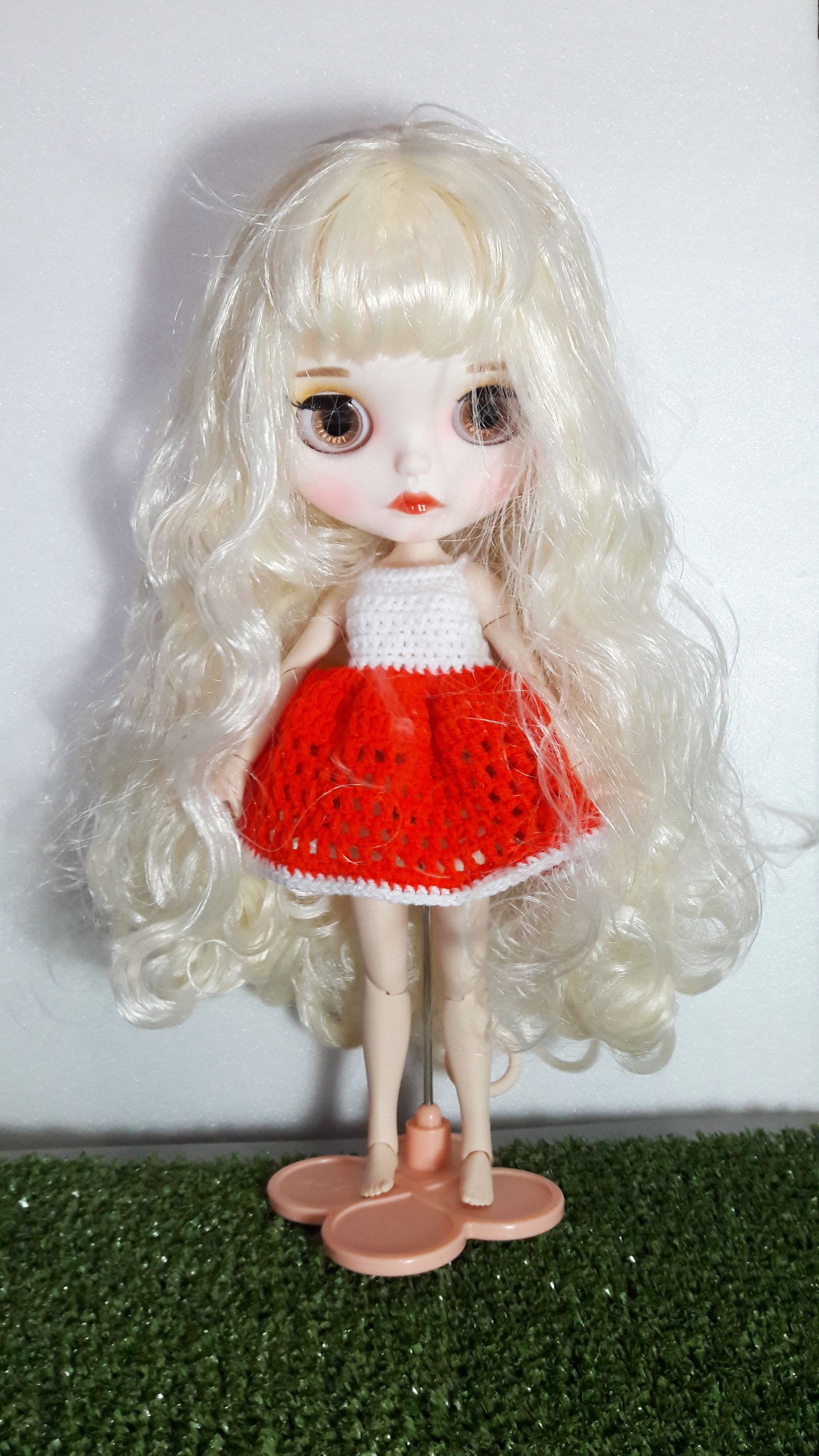 (1ชุด พร้อมส่ง เซ็ท 3/14) ชุดตุ๊กตาบลายธ์ blythe ชุดตุ๊กตา กระโปรงตุ๊กตา ชุดถักไหมพรม ชุดไหมพรม จำนวน 1 ชิ้น doll clothes ชุดบลายธ์